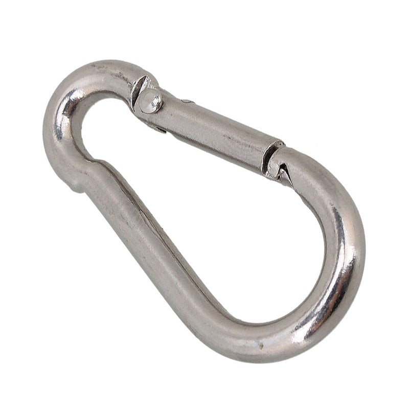 CNBTR Spring Snap Hook M4 40mm 304 Quick Link Ring Stainless Steel Multifunctional Pack of 50 - Image 3